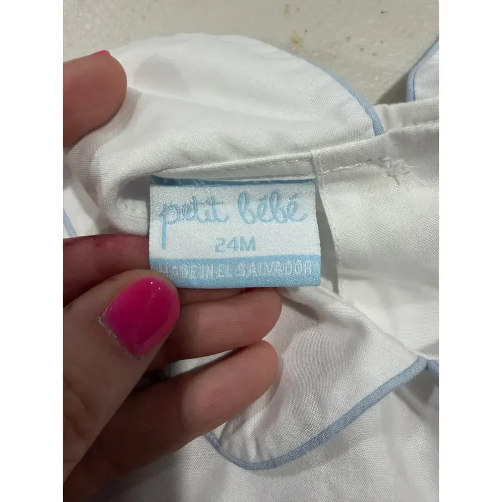 Petit Bebe 24m noah smocked cross bubble - Picture 2 of 3